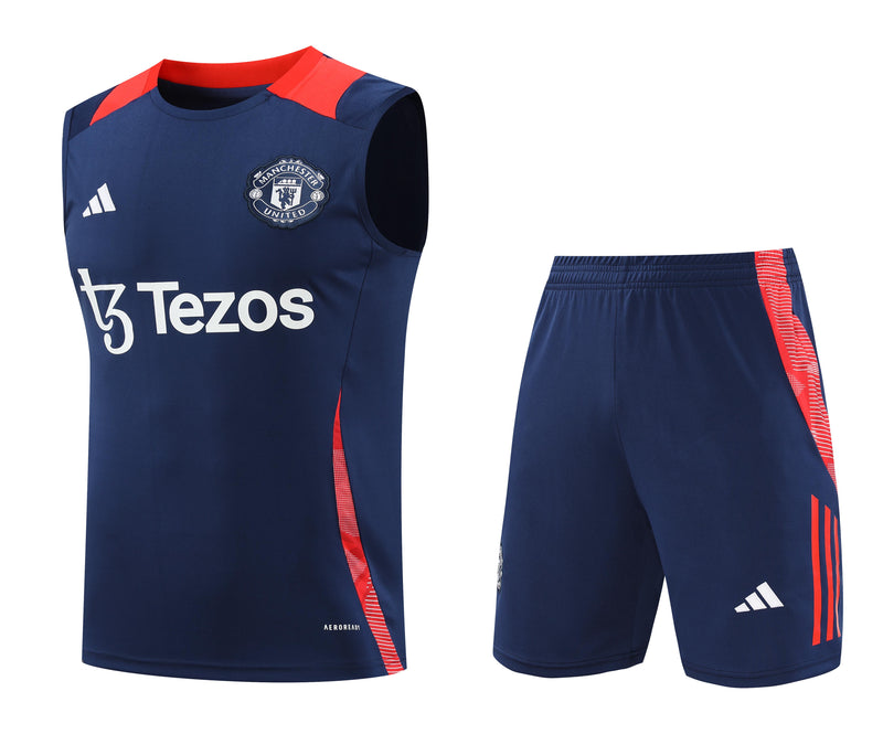 Kit Regata Manchester United 24/25 - Azul/Vermelho