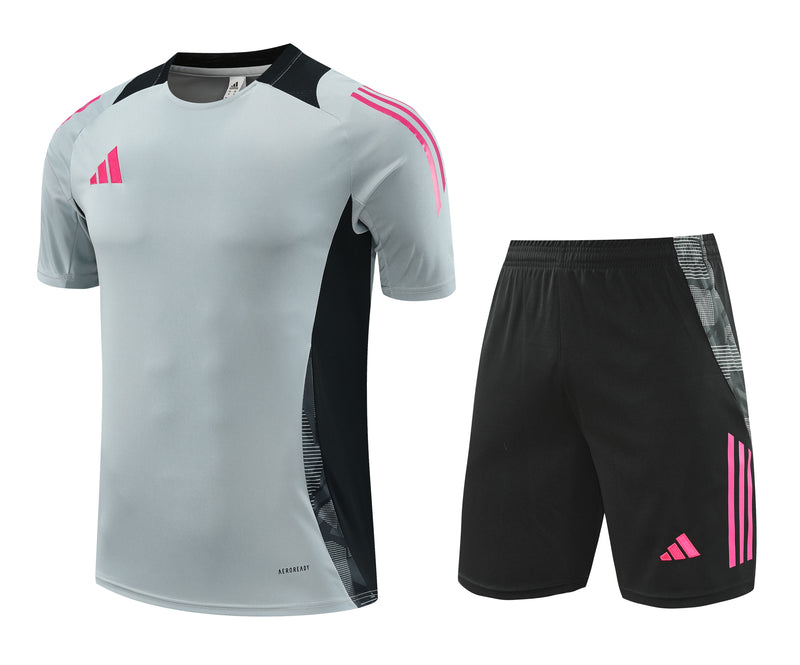 Kit Adidas - Cinza/Preto