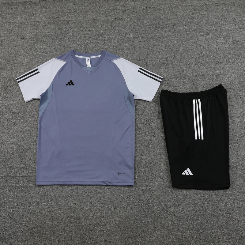 Kit Adidas - Cinza Escuro