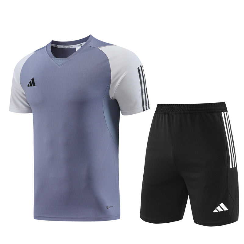 Kit Adidas - Cinza Escuro