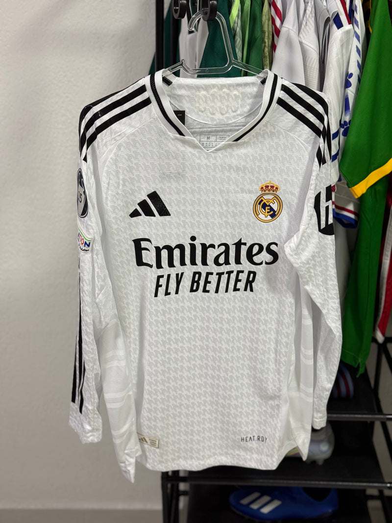 Camisa Real Madrid 2024/25 Versão Jogador - Manga Longa (+Patches)