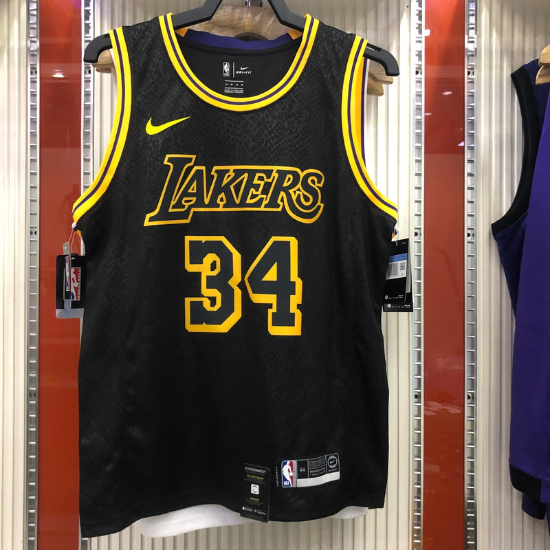 Regata NBA Los Angeles Lakers Black Mamba Shaquille O'Neal - Preta