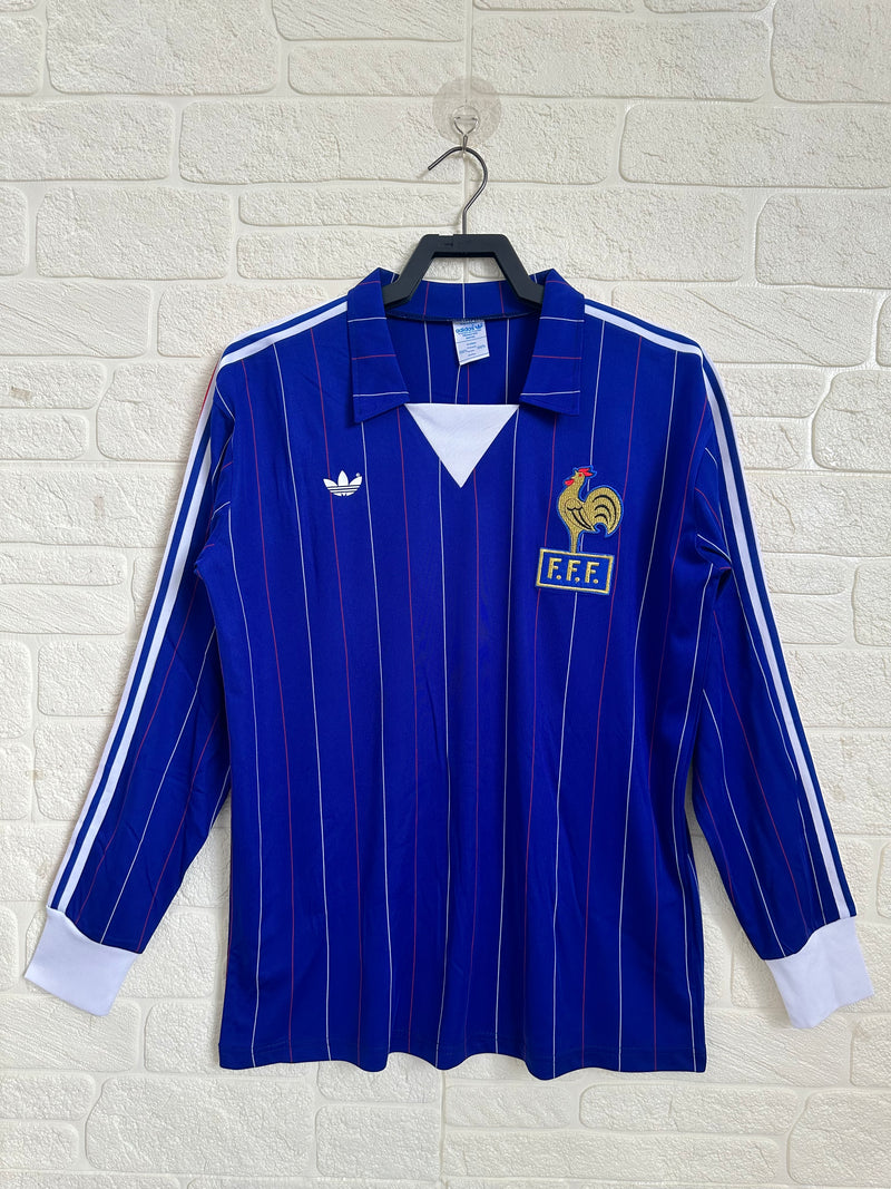 Camisa Retrô França 1980∕82 Home - Manga longa