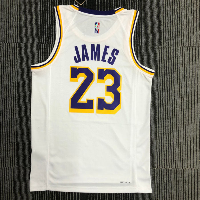 Regata NBA Los Angeles Lakers Edição 75 anos LeBron James 23 - Branca