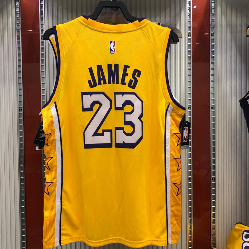 Regata NBA Los Angeles Lakers City Edition 19/20 LeBron James 23 - Amarela