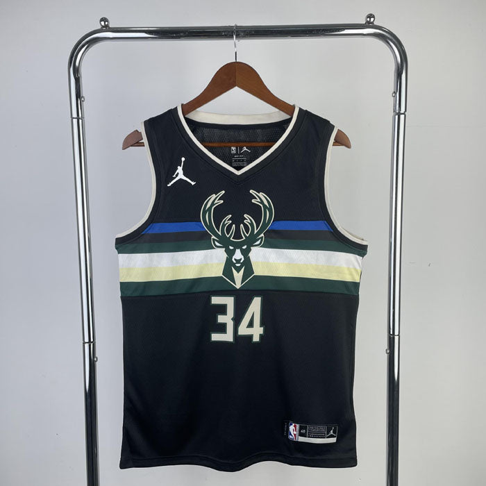 Regata NBA Milwaukee Bucks Statement Edition 20/21 Giannis Antetokounmpo - Preta