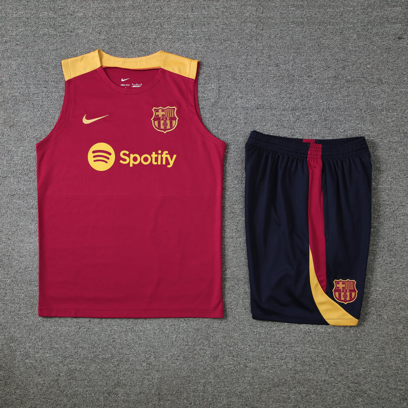 Kit Regata Barcelona 24/25 - Vermelho/Dourado