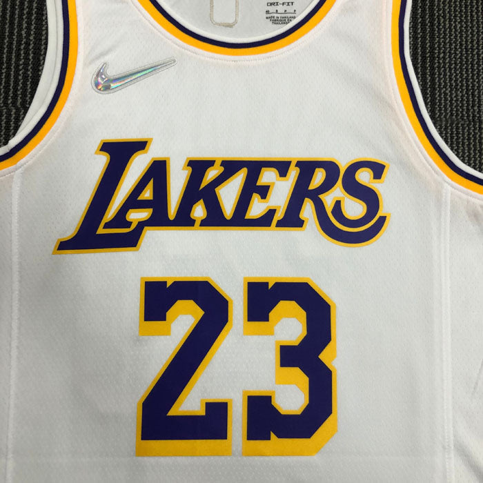 Regata NBA Los Angeles Lakers Edição 75 anos LeBron James 23 - Branca