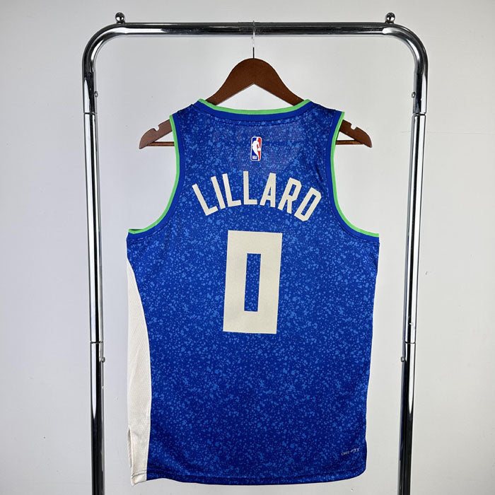 Regata NBA Milwaukee Bucks City Edition 23/24 Damian Lillard - Azul