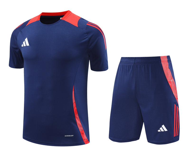 Kit Adidas - Azul Escuro/Vermelho