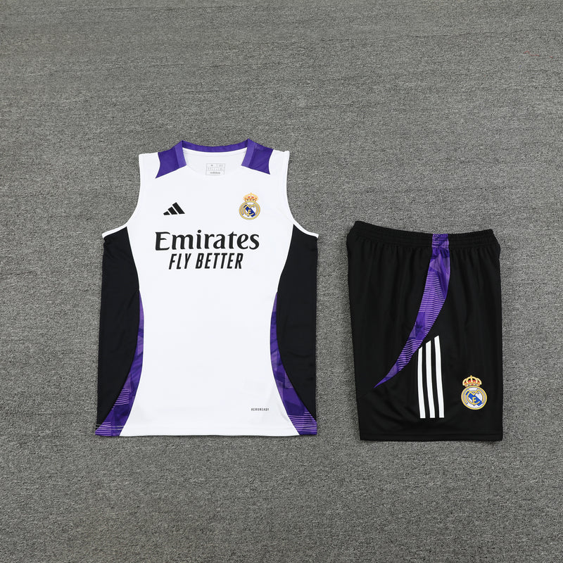 KIT REGATA REAL MADRID 24/25 - BRANCO/ROXO