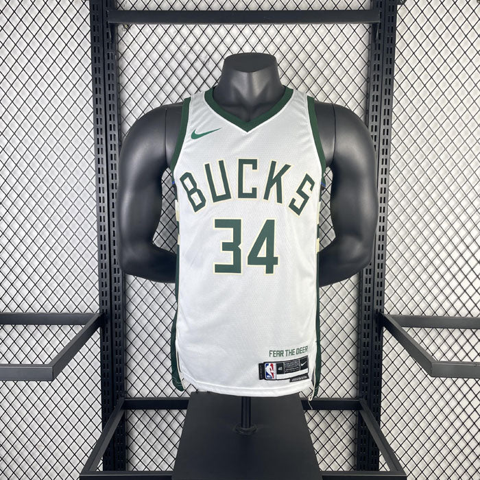 Regata NBA Milwaukee Bucks Association Giannis Antetokounmpo 23/24 - Branca