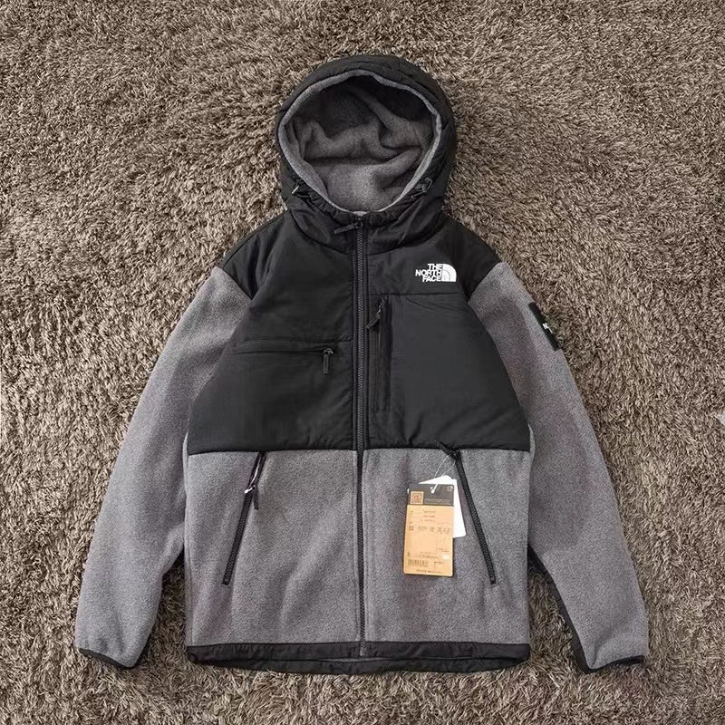 Jaqueta The North Face Fleece Hooded - Cinza