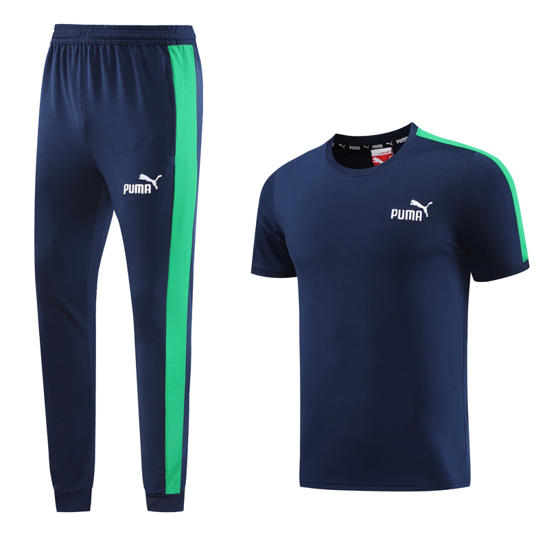 Kit Calça Puma - Azul Escuro/Verde