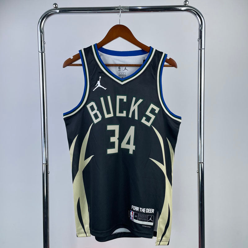 Regata NBA Milwaukee Bucks Statement Edition 23/24 Giannis Antetokounmpo - Preta