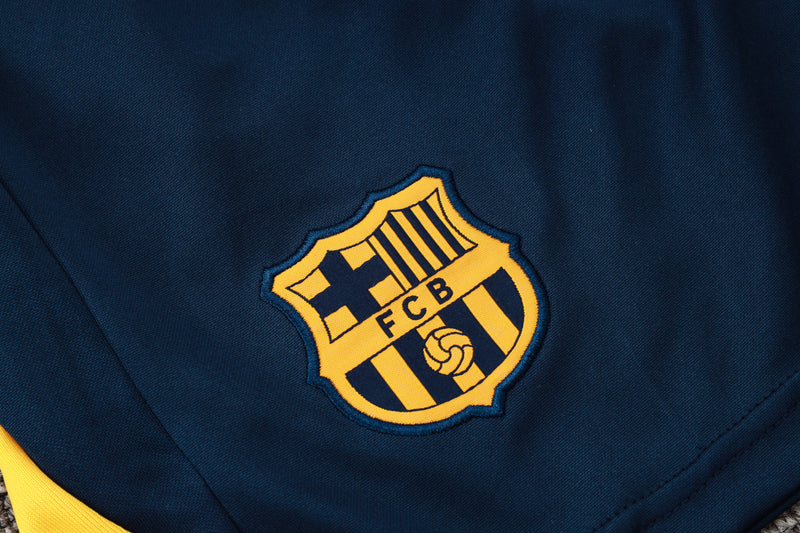 Short Barcelona Treino 24/25 - Azul/Amarelo