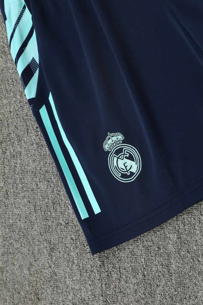 Short Real Madrid Treino 2024/25 - Azul Escuro/ Verde Água