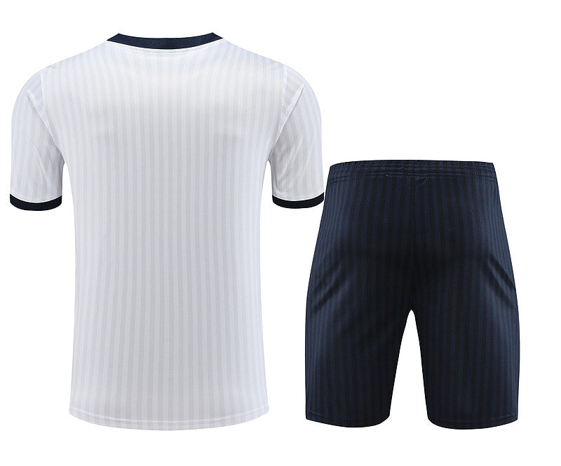 KIT TREINO REAL MADRID 2023 - BRANCO/AMARELO