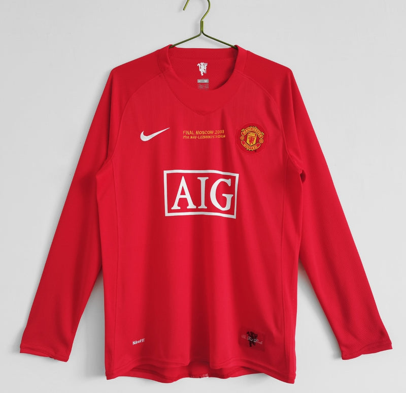 Camisa Retrô Manchester United 08/09 Manga longa Away