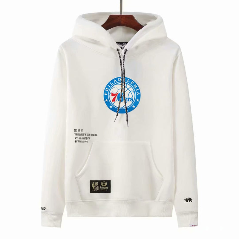 Moletom Philadelphia 76ers NBA x A Bathing Ape (BAPE) - Branco