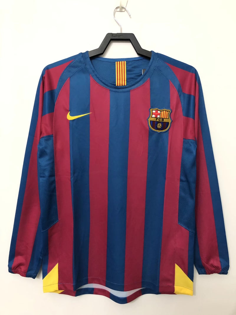 Camisa Retrô Barcelona 2005/06 Manga longa