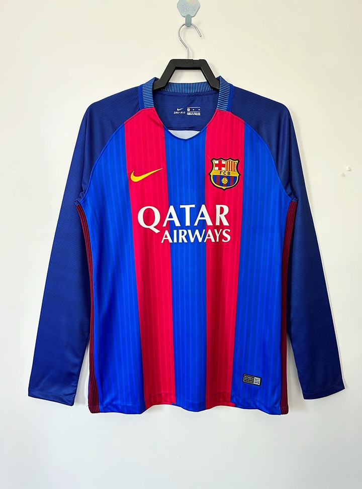 Camisa Retrõ Barcelona 2016/17 Manga longa