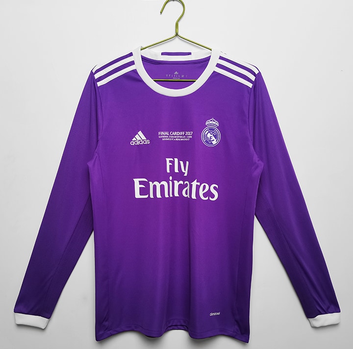 Camisa Retrô Real Madrid 2016∕17 Manga longa Away