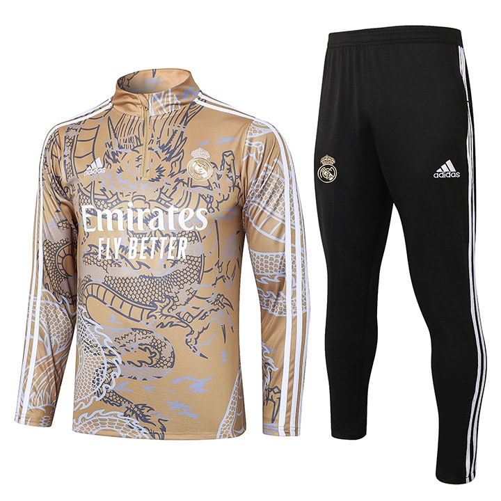 Conjunto Treino Real Madrid Dragon 23/24 - Dourado