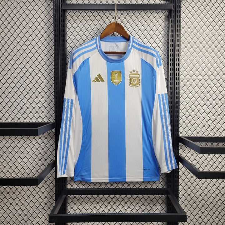 Camisa Argentina 2024/25 Home (+Patch) - Manga Longa