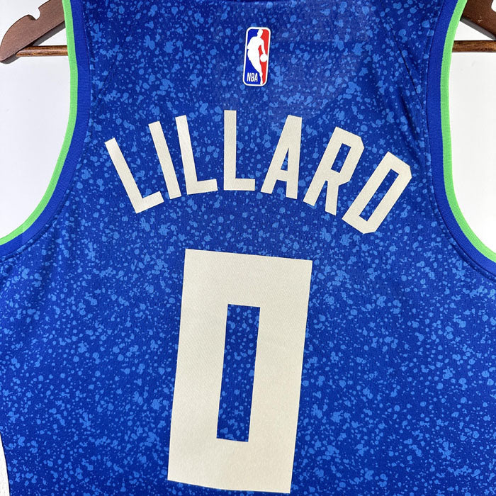 Regata NBA Milwaukee Bucks City Edition 23/24 Damian Lillard - Azul