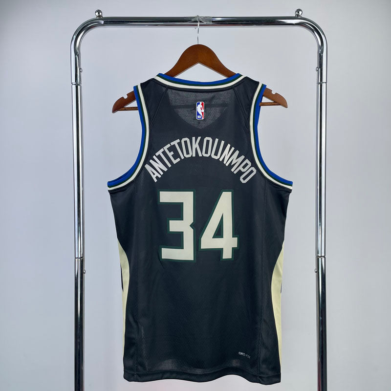 Regata NBA Milwaukee Bucks Statement Edition 23/24 Giannis Antetokounmpo - Preta