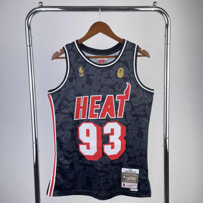 Regata NBA BAPE x Miami Heat Mitchell & Ness - Preta