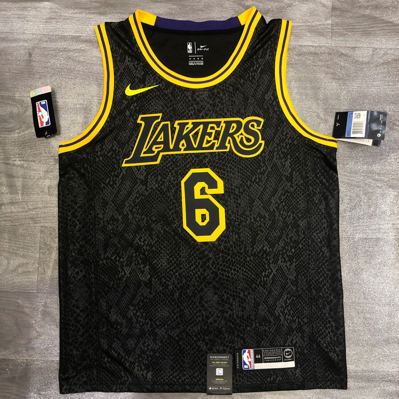 Regata NBA Los Angeles Lakers Black Mamba LeBron James 6 - Preta