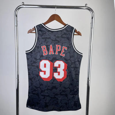 Regata NBA BAPE x Miami Heat Mitchell & Ness - Preta