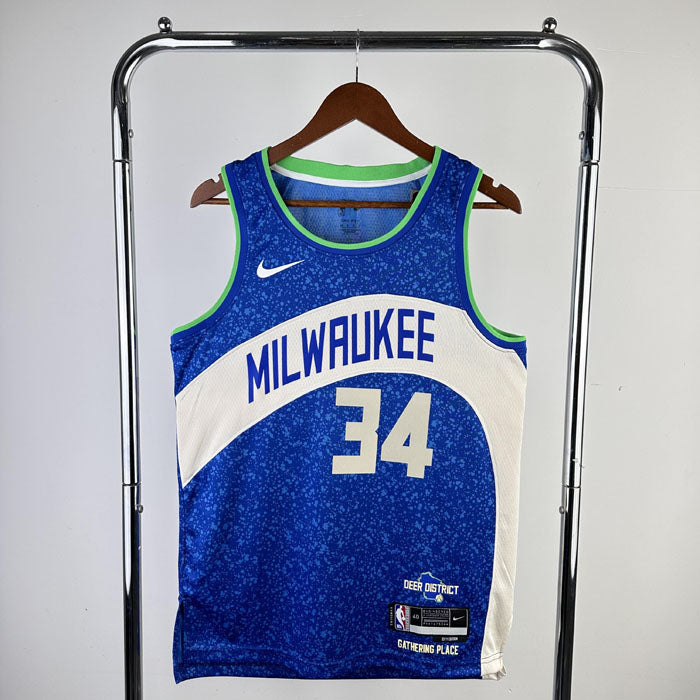 Regata NBA Milwaukee Bucks City Edition 23/24 Giannis Antetokounmpo - Azul