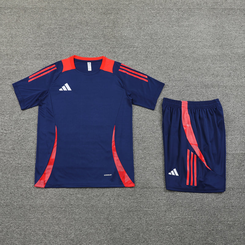 Kit Adidas - Azul Escuro/Vermelho