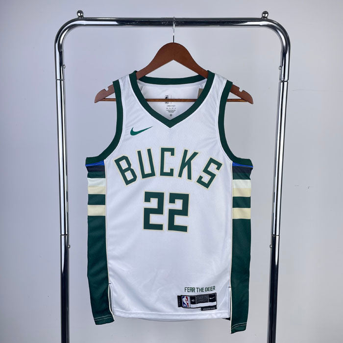 Regata NBA Milwaukee Bucks Association Edition 23/24 Khris Middleton - Branca