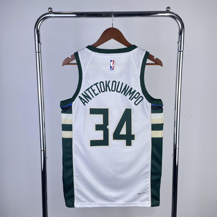 Regata NBA Milwaukee Bucks Association Giannis Antetokounmpo 23/24 - Branca