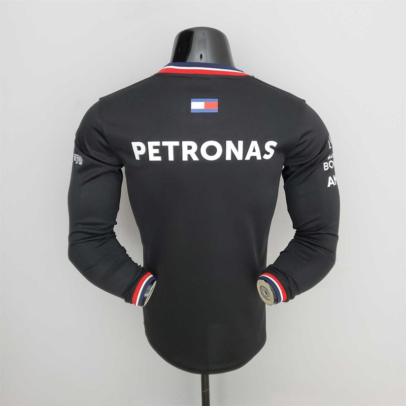 Camiseta F1 Mercedes AMG Preta - Manga Longa