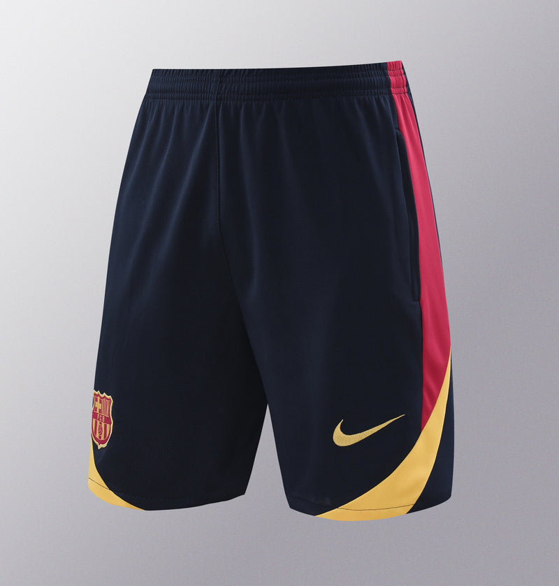 Short Barcelona Treino 24/25 - Preto/Amarelo/Laranja