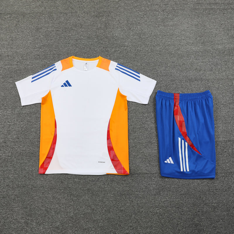 Kit Adidas - Branco/Laranja