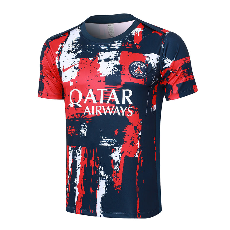 Camisa PSG 24/25 Treino - Azul e Vermelho