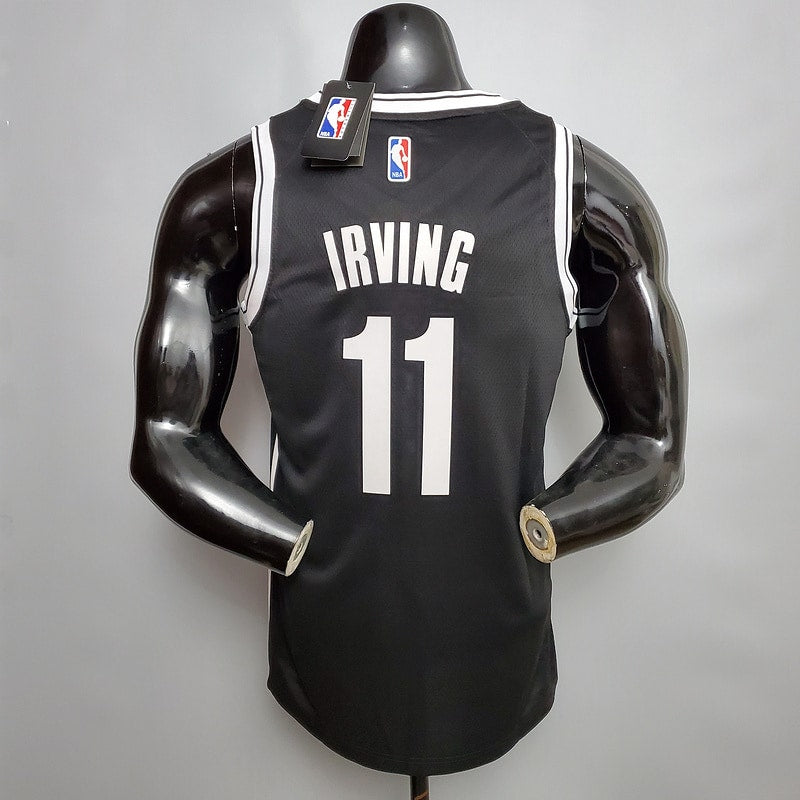 Regata NBA Brooklyn Nets Icon Edição 75 anos Kyrie Irving - Preta