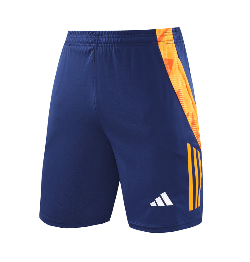 Short Treino Adidas - Azul/Laranja