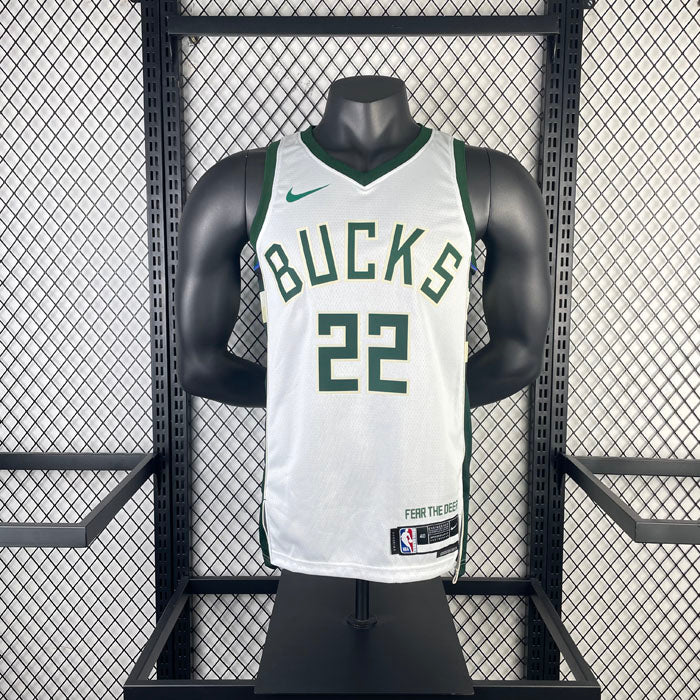 Regata NBA Milwaukee Bucks Association Edition 23/24 Khris Middleton - Branca