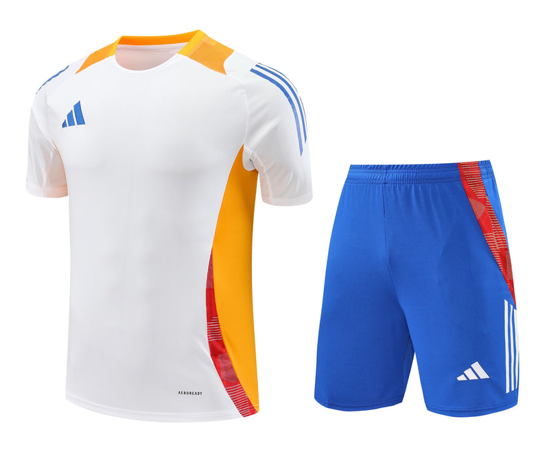 Kit Adidas - Branco/Laranja