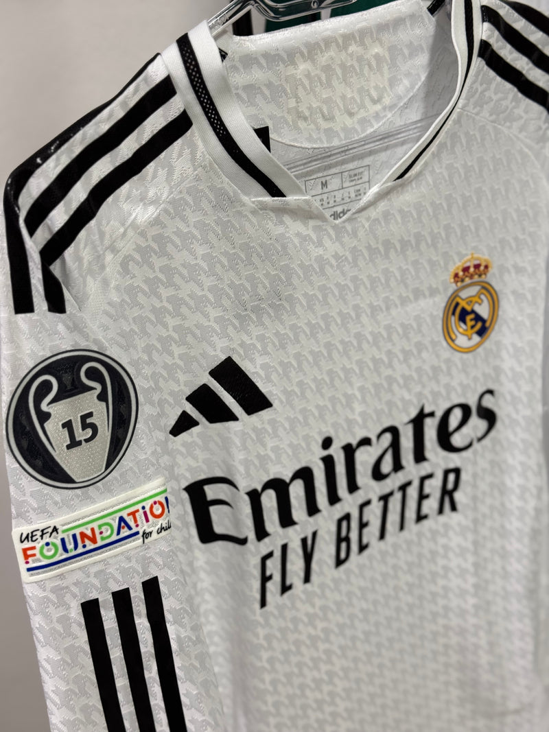 Camisa Real Madrid 2024/25 Versão Jogador - Manga Longa (+Patches)