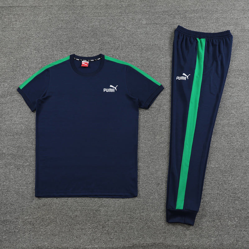 Kit Calça Puma - Azul Escuro/Verde