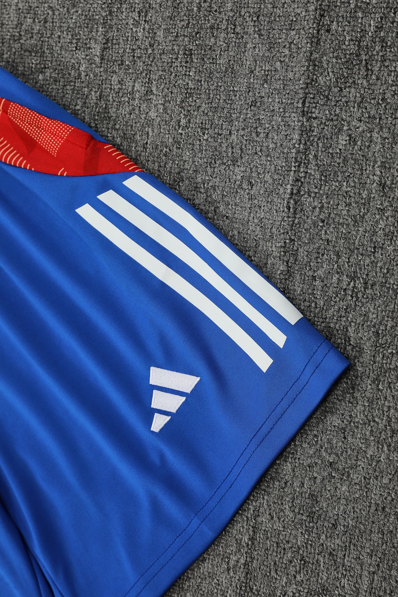 Short Treino Adidas - Azul/Vermelho