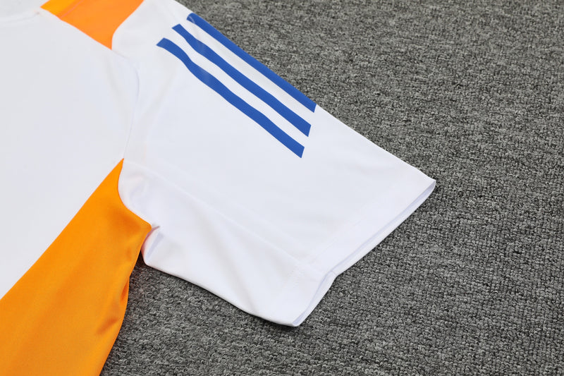 Kit Adidas - Branco/Laranja